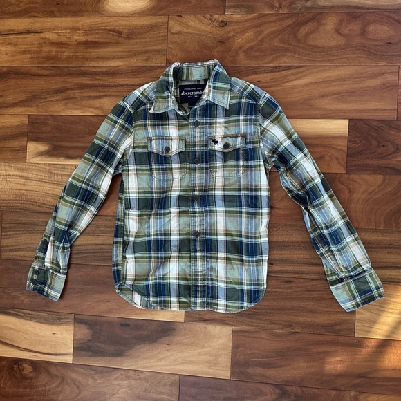 Abercrombie & Fitch Other - Abercrombie & Fitch Blue and Green Plaid Shirt size Small